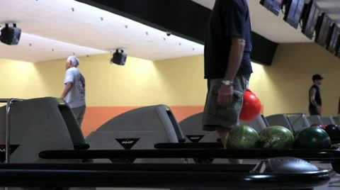 People Bowling Stock Footage 11400471