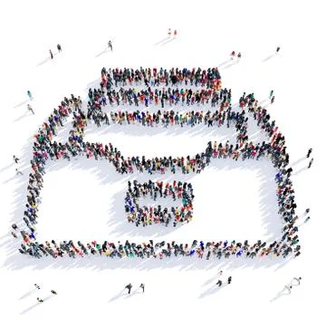 People box documents icon Stock Illustration