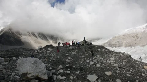 People in Breathtaking Mountain Landscape 動画素材 243023976