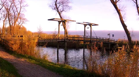 People on the bridge. Stock Footage 35173678