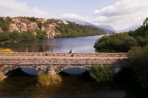 People on a bridge 写真素材