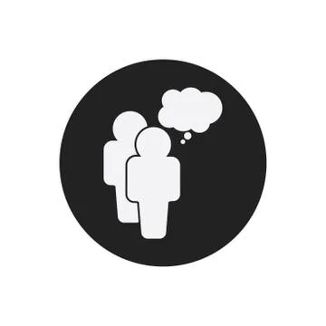 People with bubble icon. Flat vector illustration. People sign symbol with sh イラスト素材