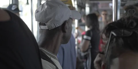 People on the bus Stockbeeldmateriaal 125244522