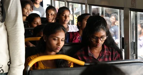 People in the Bus Stock Footage 125940978