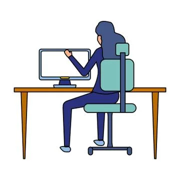 People business work Stock Illustration