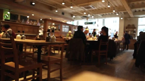People in a cafe drinking coffee Stock Footage 42399170