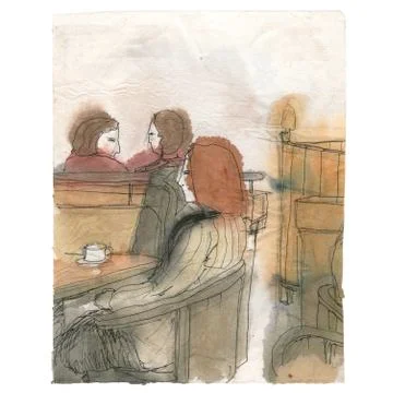 People in cafe 写真素材