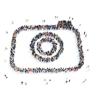 People camera icon Stock Illustration