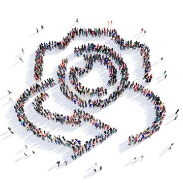 People camera shape icon 3d Stock Illustration