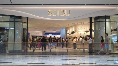 People can seen exploring around SEIBU in The Exchange TRX Mall. 動画素材 257319221