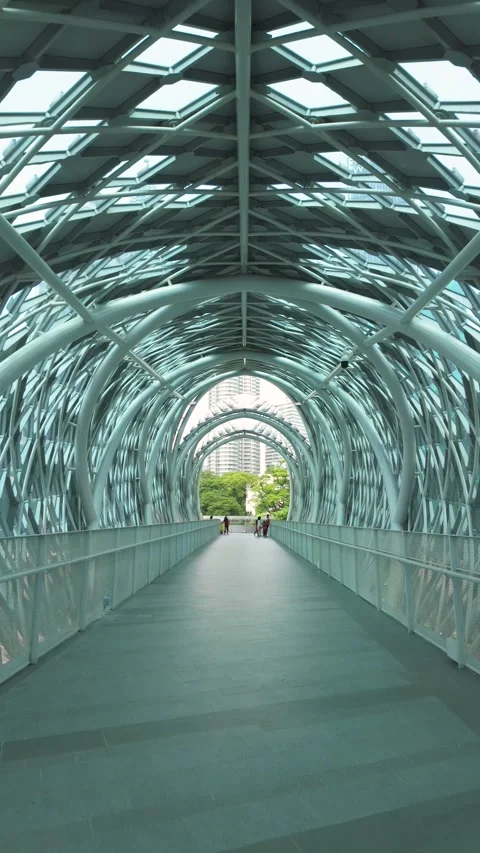 People can seen exploring around the Pintasan Saloma bridge Stock Footage 276167312