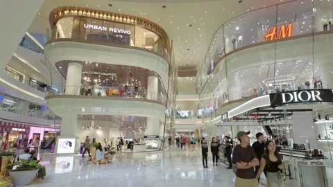 People can seen exploring around Iconsiam shopping mall, Bangkok. 動画素材 301421541