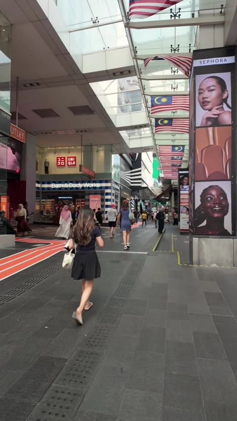 People can seen exploring around the area of Bukit Bintang, Malaysia. Stock Footage 315011817