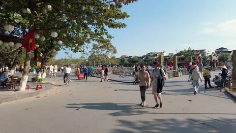 People can seen exploring around Hoi An, Vietnam Stock Footage 327539506