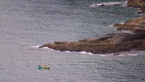 People canoeing Stock Footage 84430837