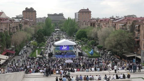 People at Cascade Complex to listen to the Jazz Day Stock Footage 188305354