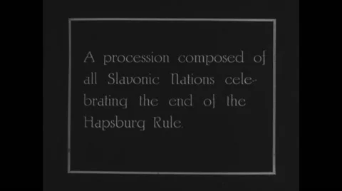 People celebrating end of Hapsburg rule Stock Footage