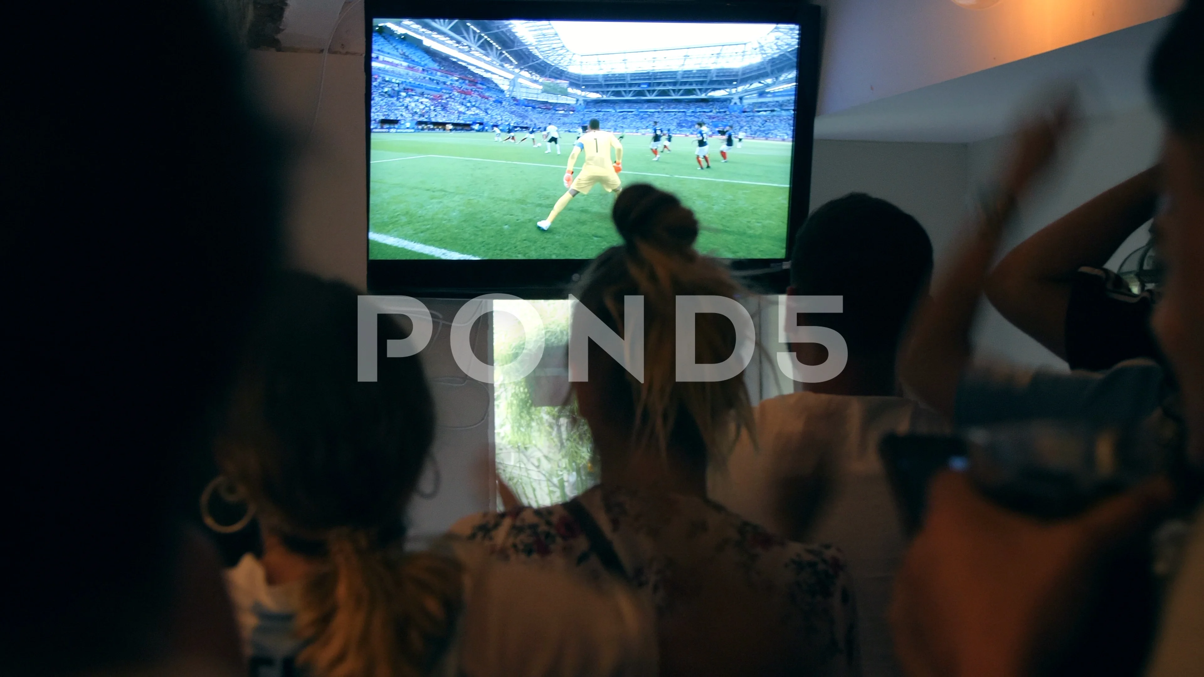 People Celebrating a Goal. Watching a Fo... | Stock Video | Pond5