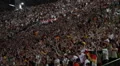 People Celebrating Stadium Happy Young Supporter Spectators Football Match Crowd HD Footage