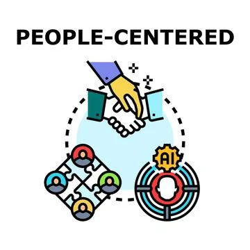 People centered approach and human resource management using artificial int.. Stock Illustration