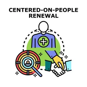 People centric renewal and development concept Stock Illustration