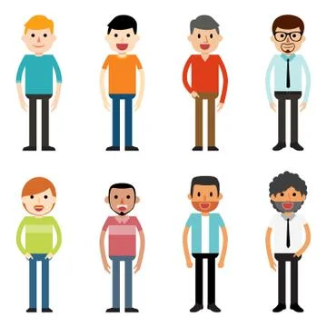 People Characters Men Stock Illustration