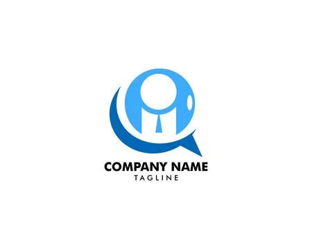 People Chat Vector Logo Design Elements 스톡 일러스트