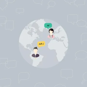 People Chatting. Stock Illustration