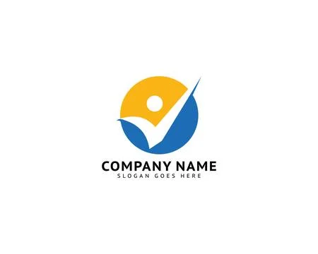 People check logo design vector template Stock Illustration