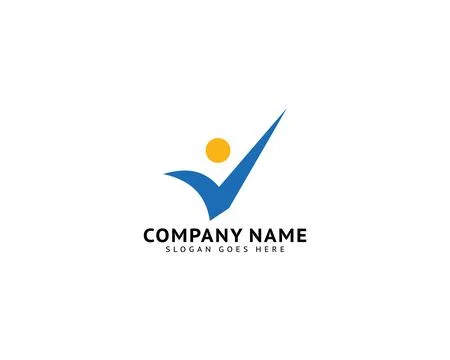 People check logo design vector template Stock Illustration