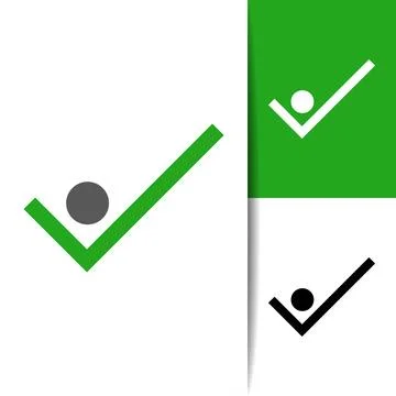 People Checkmark Icon Vector Design Stock Illustration