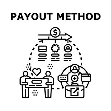 People choosing payment method for online earning Stock Illustration