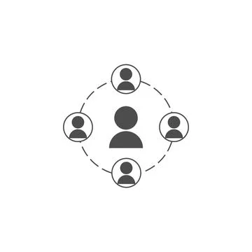 People in a circle icon. Elements of web icon. Premium quality graphic design Stock Illustration