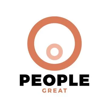 People circle icon logo design template Stock Illustration