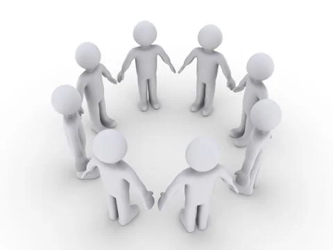 People in a circle Stock Illustration