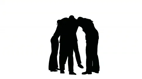 People circle silhouette Stock Footage 342964