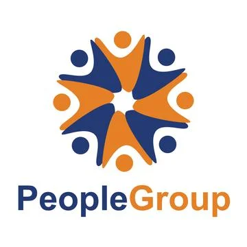 People a circle of teamwork, unity. Stock Illustration