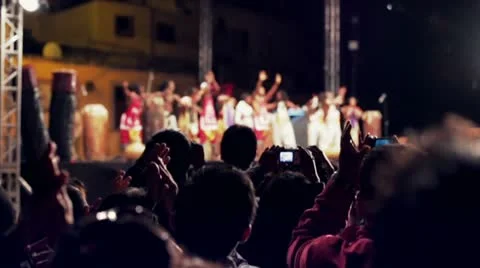 People Clapping at concert Stock Footage 12295364