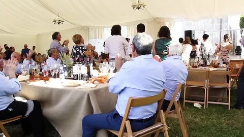 People Clapping in Wedding Stock Footage 79661234