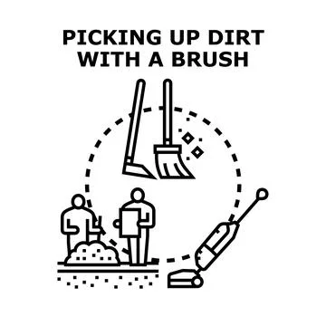 People cleaning and maintaining various areas using tools Stock Illustration