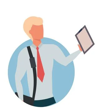 People with clipboard document vector illustration. Business checklist with c Stock Illustration