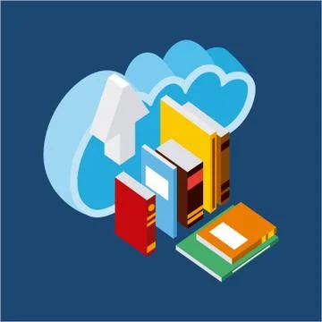 People cloud computing storage Stockillustratie