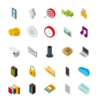 People cloud computing storage Stockillustratie