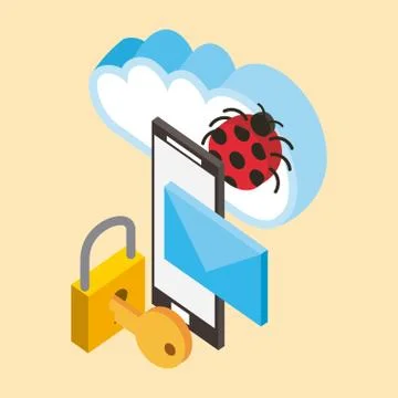 People cloud computing storage イラスト素材