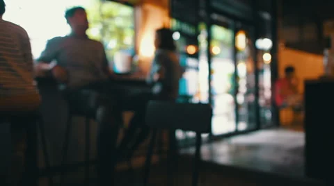People in coffee cafe Stock Footage 65324207