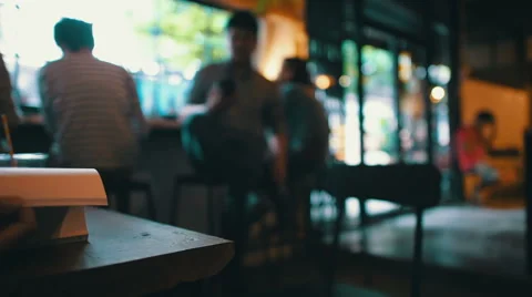 People in coffee cafe Stock Footage 65324289