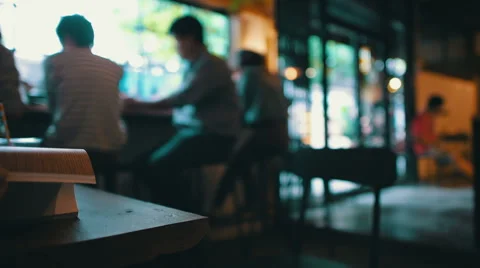 People in coffee cafe Stock Footage 65324298