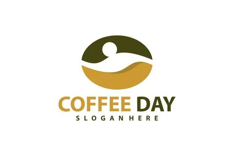 People Coffee logo vector template, Creative Coffee Bean with People logo d.. Stock Illustration