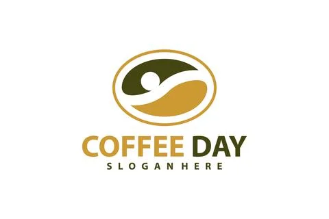 People Coffee logo vector template, Creative Coffee Bean with People logo d.. Stock Illustration