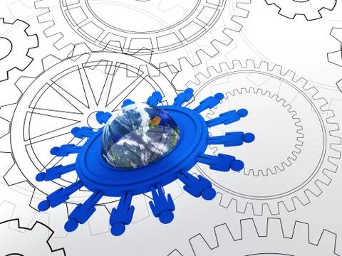 People cogs as concept Stock Illustration